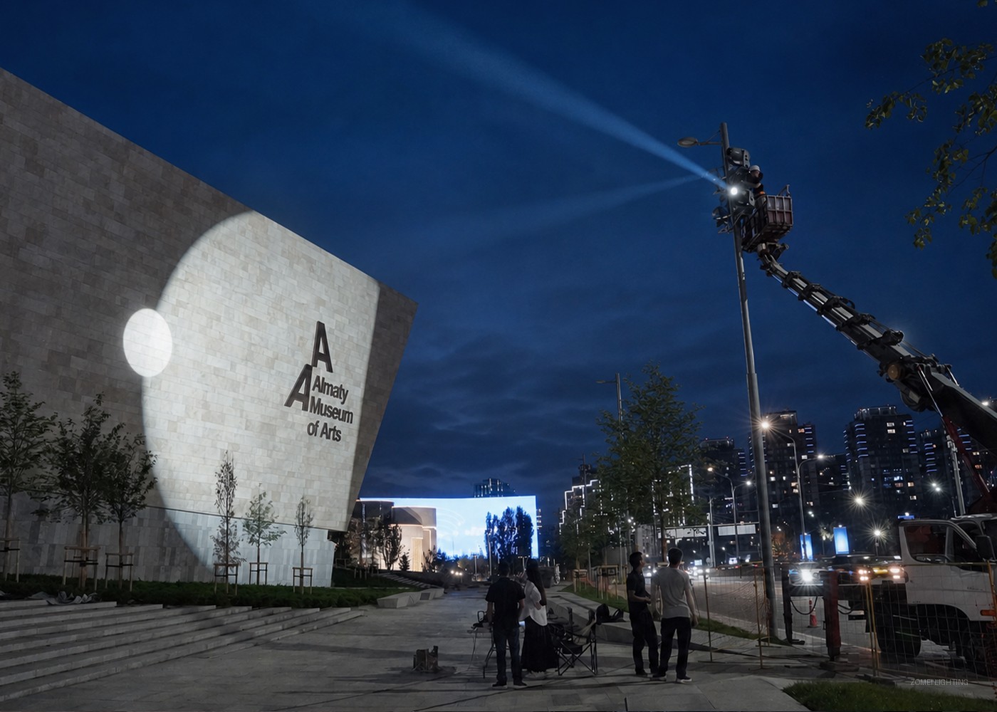 夜间联合调试｜Night joint commissioning for museum facade lighting