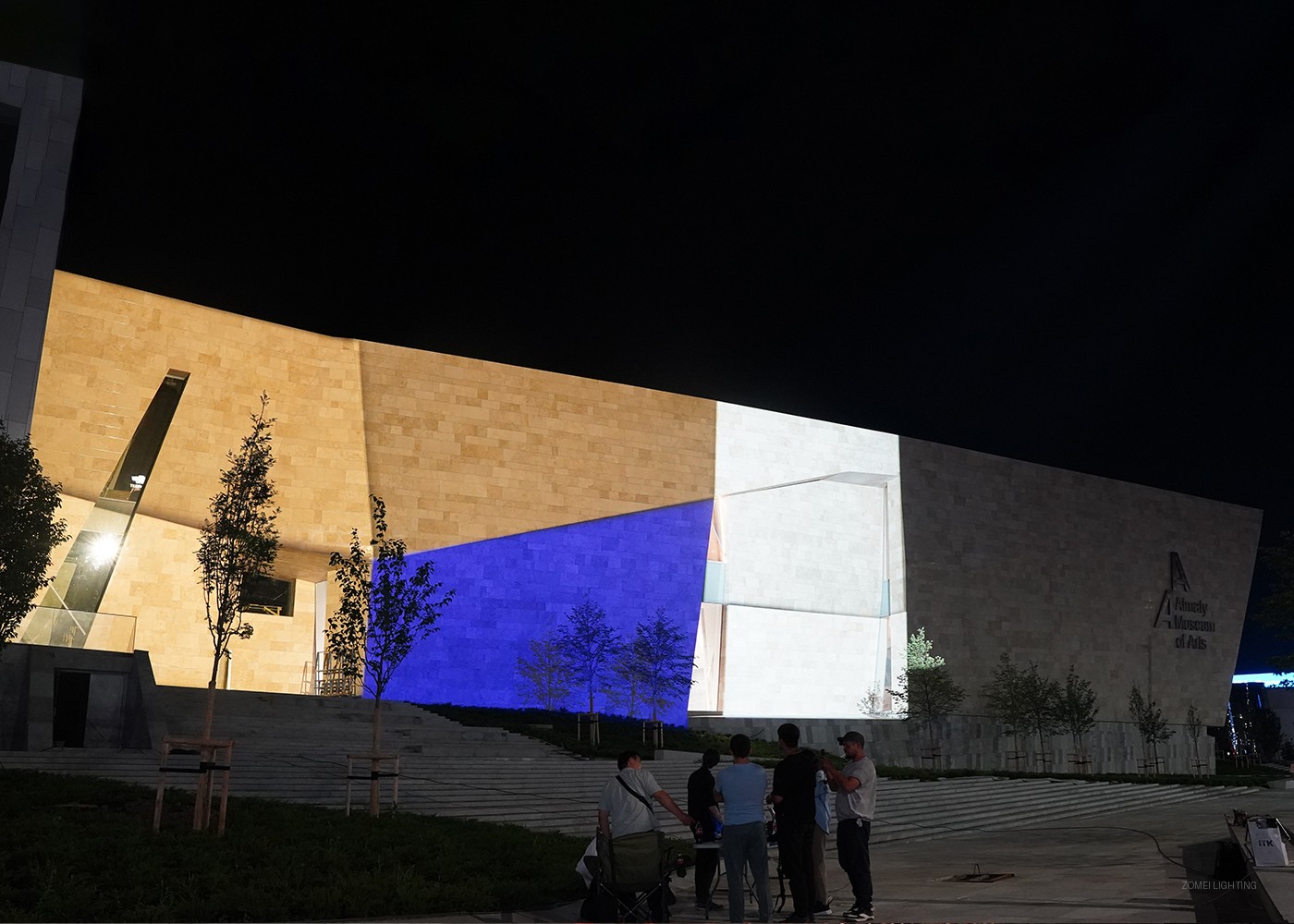 第一次亮灯｜First lighting test for Almaty Museum of Arts facade